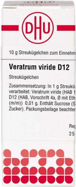 Dhu Veratrum Viride D12 10 G Globuli