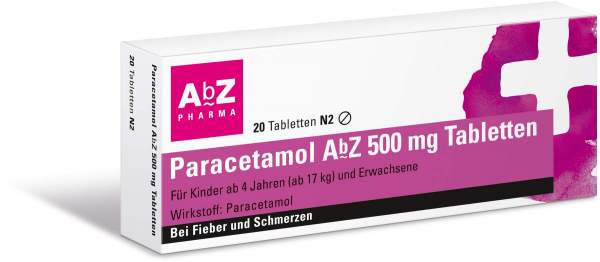 Paracetamol AbZ 500 mg 20 Tabletten