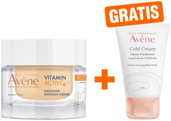 Avene Vitamin Active CG Radiance Intensiv 50 ml Creme + gratis Cold Cream Intensiv Handcreme 50 ml