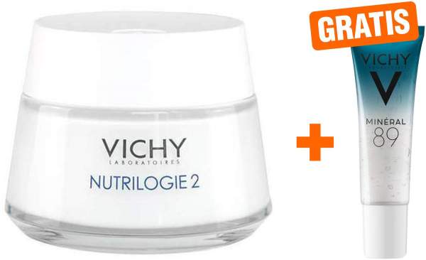 Vichy Nutrilogie 2 50ml Creme + gratis Mineral 89 10 ml Probe