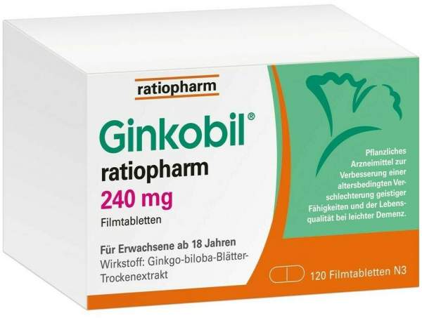 Ginkobil ratiopharm 240 mg 120 Filmtabletten