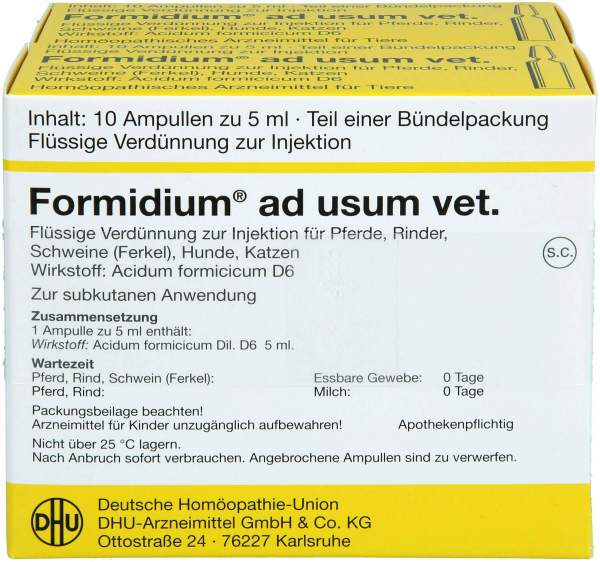 DHU Formidium Injektionslösung vet. 2 x 10 x 5 ml
