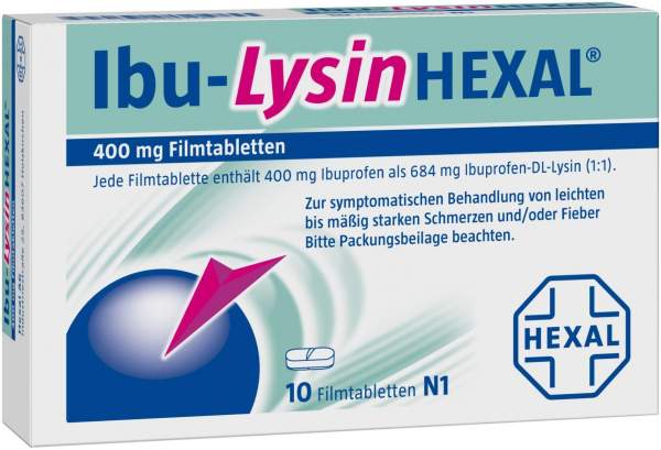 Ibu-Lysin Hexal 400 mg 10 Filmtabletten kaufen | Volksversand