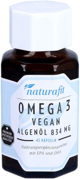 Naturafit Omega - 3 Vegan Algenöl 834 mg Kapseln 45 Stk