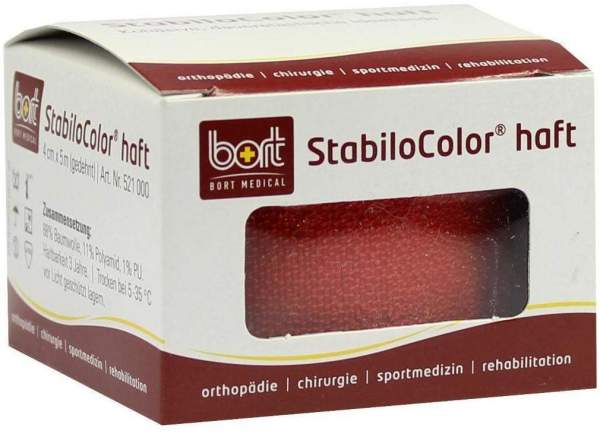 Bort Stabilocolor Haft Binde 4cm Rot