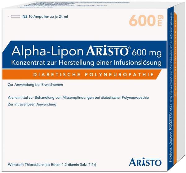 Alpha Lipon Aristo 600 mg Konz.Z.Herst.E.Inf.-Lsg. 10 X 24 Ml...