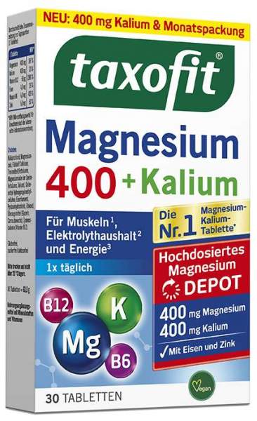 Taxofit Magnesium 400+ Kalium Depot 30 Tabletten