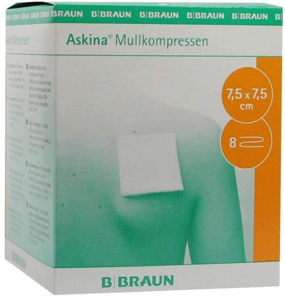Askina Mullkompressen 7,5 X 7,5 cm Steril 25 X 2 Kompressen