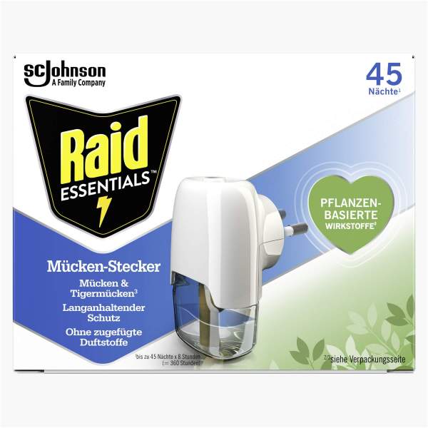 Raid Essentials Mücken-Stecker 45 Nächte Original 1 Stück