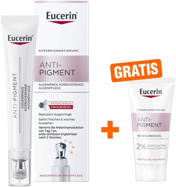 Eucerin Anti-Pigment Augenpflege Augenringe 15 ml + gratis Anti-Pigment Reinigungsgel 20 ml