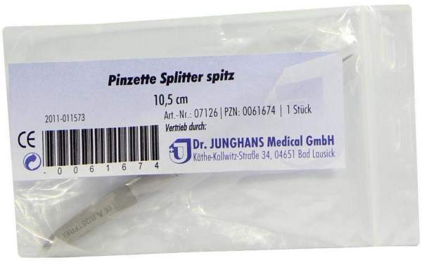 Pinzette Splitter Spitz 10,5 cm