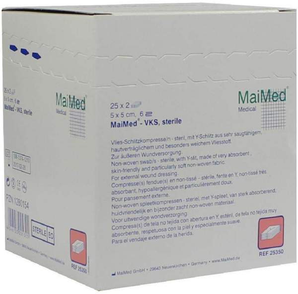 Schlitzkompressen Vlies 5x5cm 6fach Steril