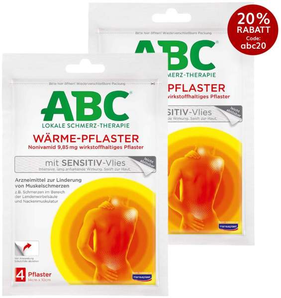 Hansaplast Med ABC Wärme-Pflaster sensitiv 2 x 4 Stück