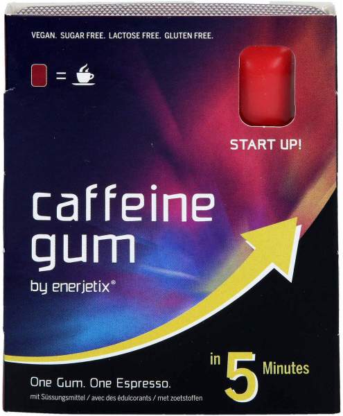 Coffein GUM red Energy Kaugummi by enerjetix 9 Stück