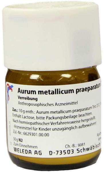Weleda Aurum metallicum praeparatum D12 20 g Trituration