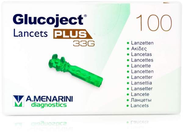 Glucoject Lancets Plus 33 G 100 Lanzetten