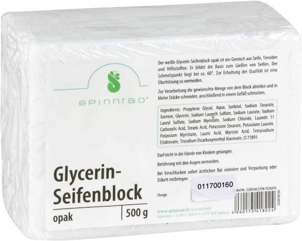 Glycerinseifenblock Opak 500 G Seife
