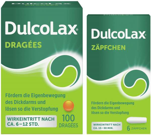 Dulcolax Dragees 100 Stück + Dulcolax Suppositorien 6 Stück
