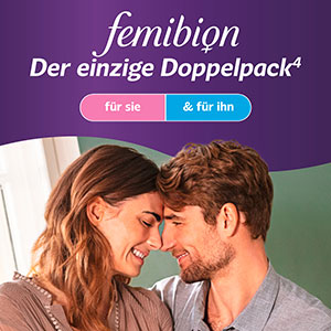 Glückliches Paar. Femibion Doppelpack für sie & ihn