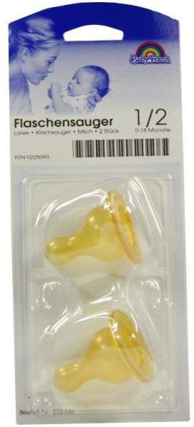 Sauger Milch Kirschförmig Mit Ventil Latex 0-18 Monate 2 Stück