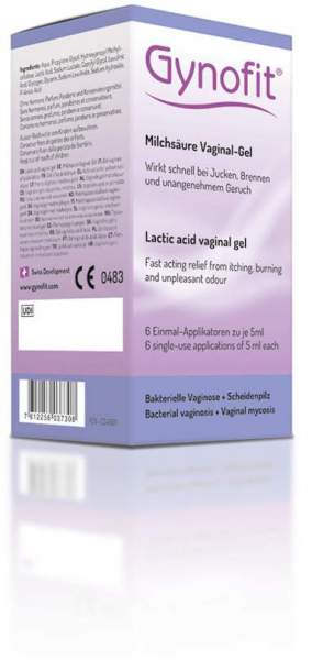 Gynofit Vaginalgel Mit Milchsäure 6 X 5 ml Gel