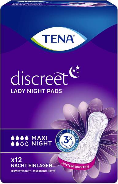 Tena Lady Discreet Maxi Night 6 X 12 Einlagen