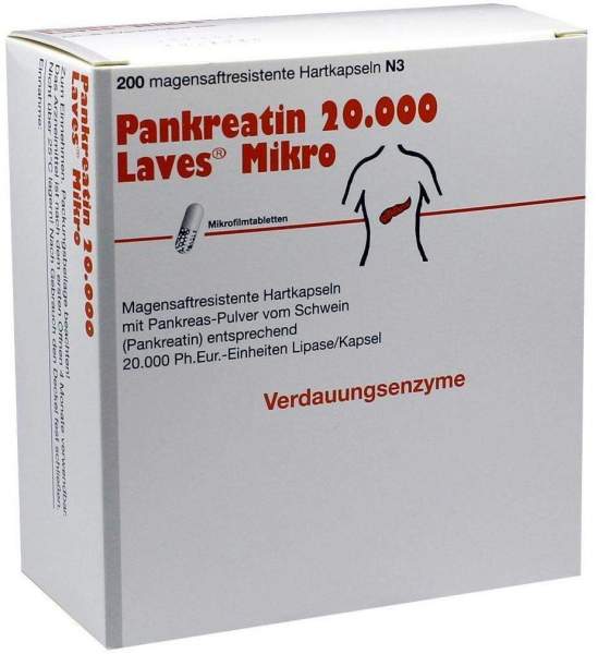 Pankreatin 20000 Laves Mikro Magensaftresistente Kapseln 200...