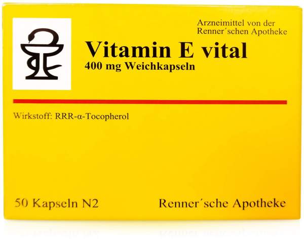 Vitamin E Vital 400 mg Rennersche Apotheke 50 Weichkapseln