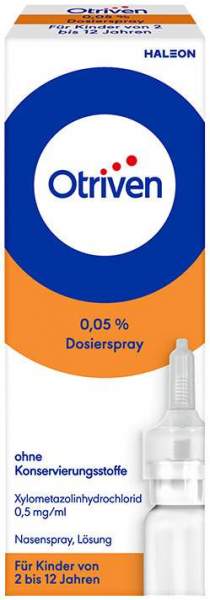 Otriven 0,05 % Dosierspray ohne Konservierungsstoffe für Kinder 10 ml