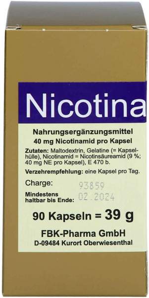 Nicotinamid Kapseln 90 Stück