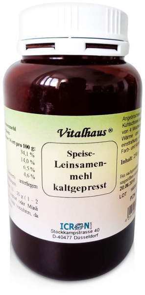 Leinsamenmehl Kaltgepresst Vitalhaus 250 G Pulver