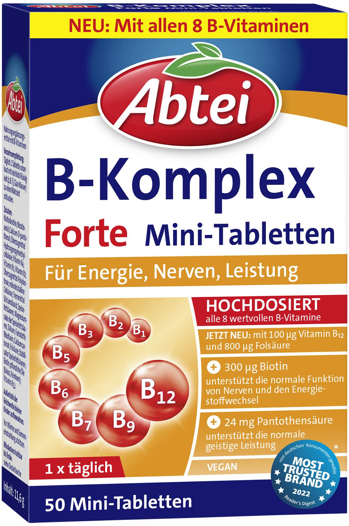Abtei Vitamin B Komplex forte 50 Tabletten kaufen Volksversand Versandapotheke