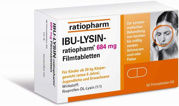Ibu Lysin ratiopharm 684 mg 50 Filmtabletten