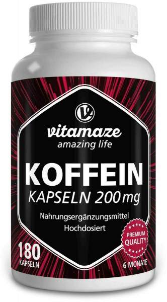 Vitamaze Koffein Kapseln 200 mg 180 Kapseln