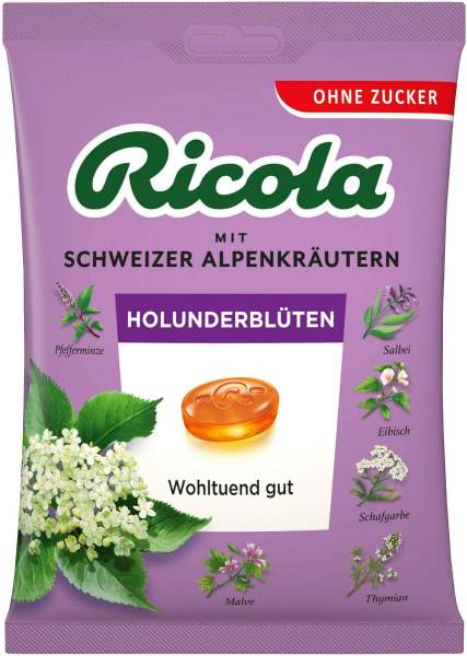 Ricola Ohne Zucker Holunderblüten 75 G Bonbons