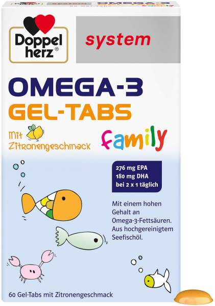 Doppelherz system Omega3 family Gel - Tabs 60 Kautabletten