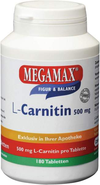 Megamax L Carnitin 500 mg 180 Tabletten