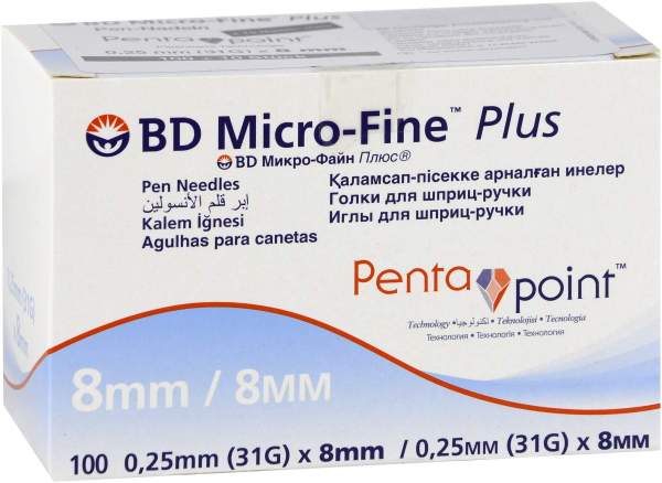 Bd Micro Fine+ 8 Nadeln 0,25 X 8 mm 110 Kanülen