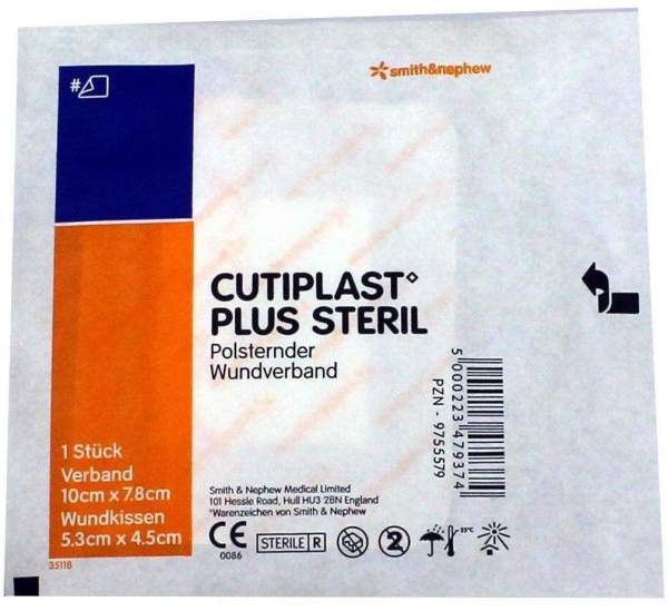 Cutiplast Plus Steril 7,8x10cm Verband 1 Stück
