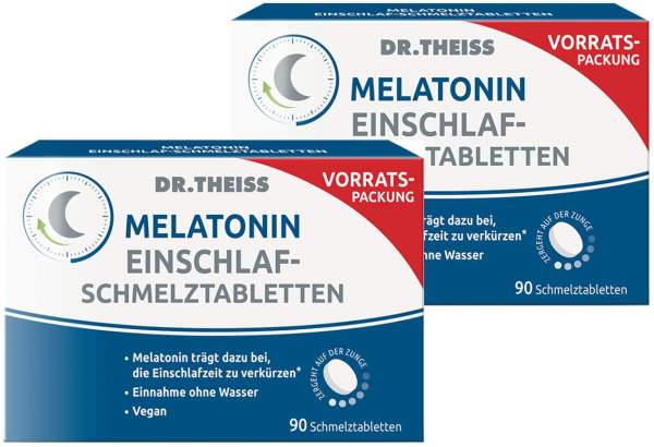 Dr.Theiss Melatonin Einschlaf-Schmelztabletten 2 x 90 Stück