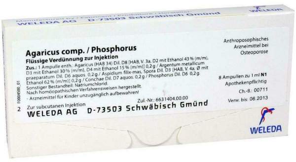 Weleda Agaricus Comp. Phosphorus 8 X 1 ml Ampullen