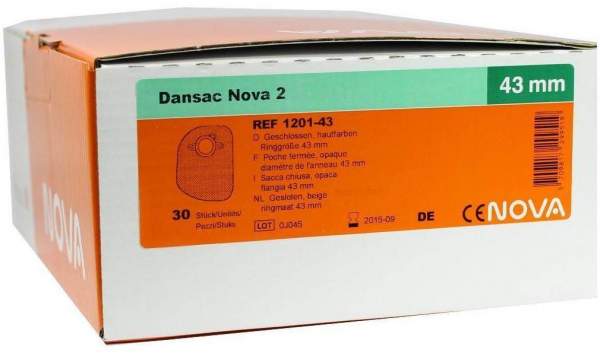 Dansac Nova 2 Colostomie Beutel Haut 43mm Mit Filter 1201-43