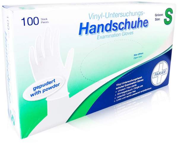 Handschuhe Einmal Vinyl Gepudert S