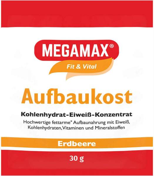 Megamax Aufbaukost Erdbeere Pulver 30g