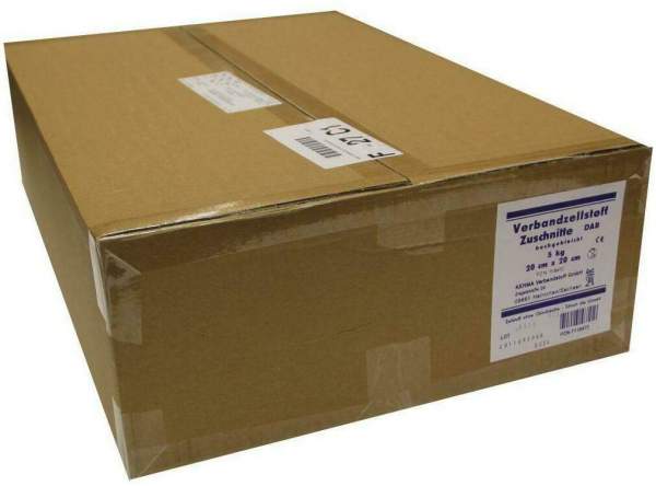 Verbandzellstoff Zuschnitte 20 X 20 cm Hochgebleicht 5 KG