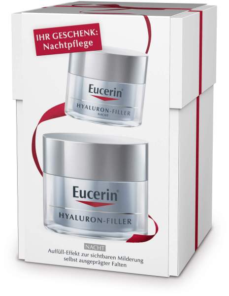 Eucerin AntiAge Hyaluron-Filler Nachtcreme 50 ml + gratis Nachtpflege 20 ml