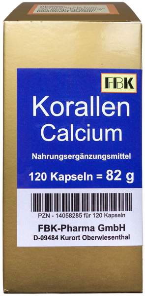 Korallen Calcium Kapseln 120 Stück