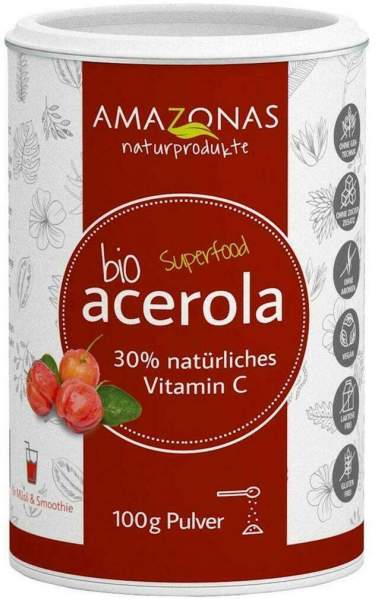 Acerola 100% Bio 30% Nat.Vit.C Ohne Zusätze Pulver 100g