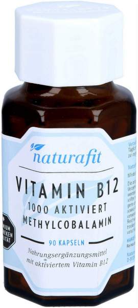 Naturafit Vitamin B12 1000 myg aktiviert Kapseln 90 Stück