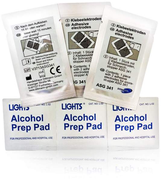 Elektroden Ersatz Pads 3x2 Stück +3 Alkohol pads